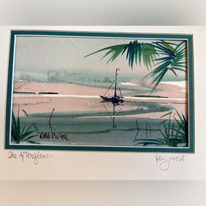 Original Watercolor “Afterglow”  by Key West Artist Ann Irvine Art Painting